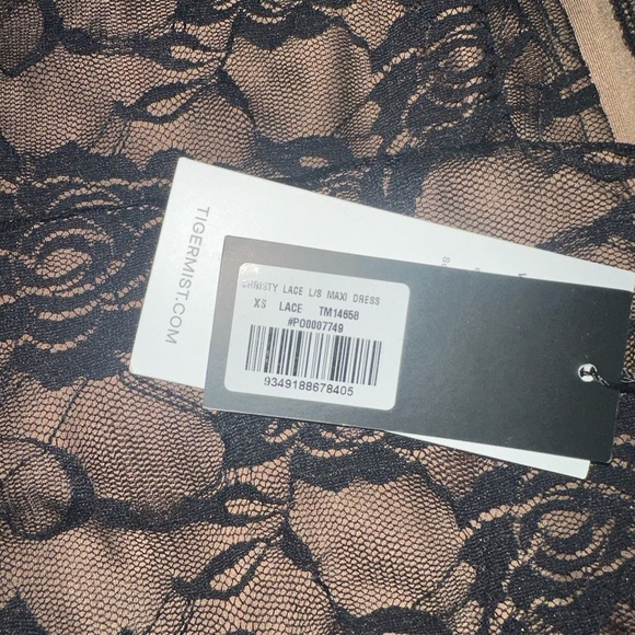 Tigermist Black Lace Maxi Dress - Size Xs - Picture 10 of 11